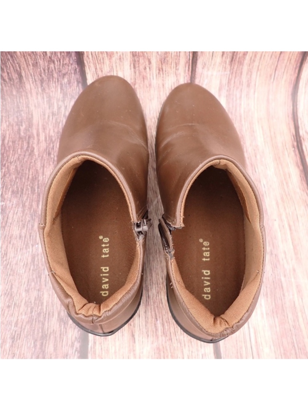 David Tate Womens Sportivo Zipper Leather Ankle Booties Size 7 M Waterproof - Picture 6 of 9